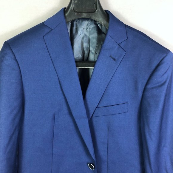John Varvatos Bedford Blue Notch Lapel Suit Jacket Size 40L - Picture 3 of 11